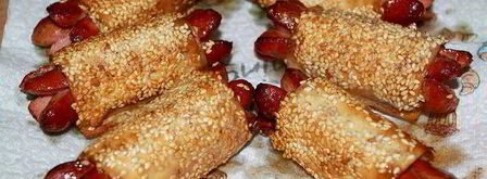 закусочные сосиски в лаваше. Шаг 5