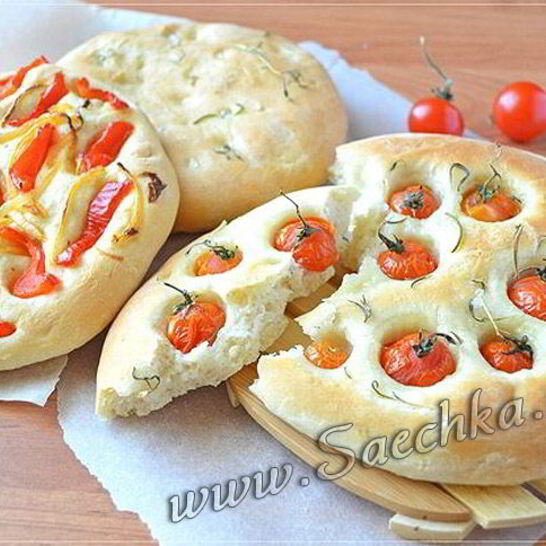 Рецепт фокачча с помидорами и перцем