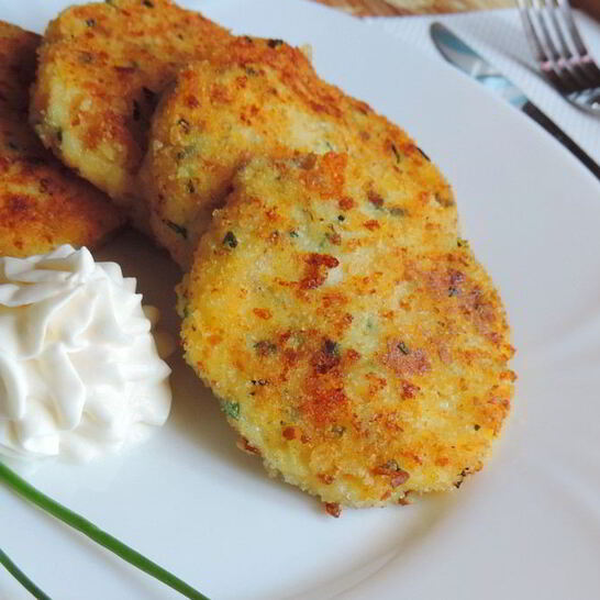 Рецепт картофельно-творожные лепешки с зеленью