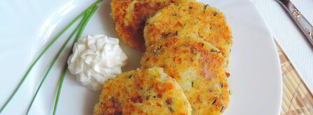 картофельно-творожные лепешки с зеленью. Шаг 6