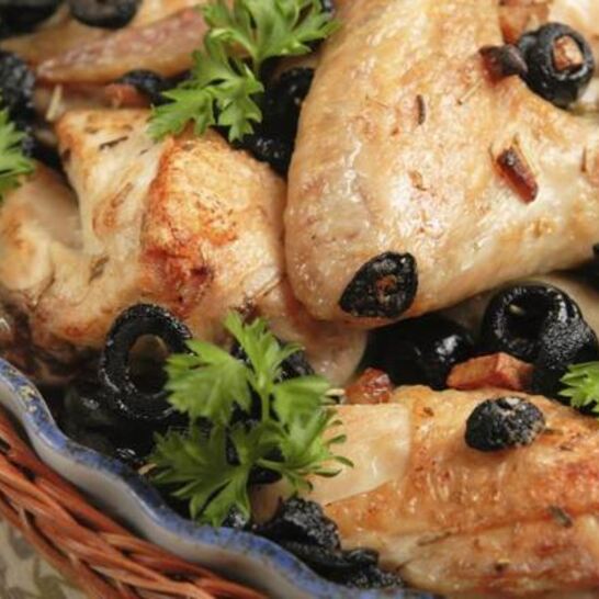 Рецепт курица по-средиземноморски с лепешками