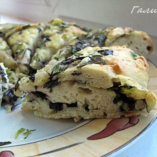 Рецепт лепешка с зеленью и моцареллой