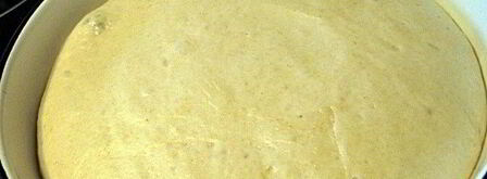 лепешка с зеленью и моцареллой. Шаг 2