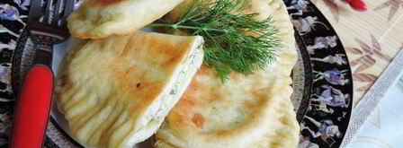 лепешки на простокваше весенние с творогом и зеленью. Шаг 5