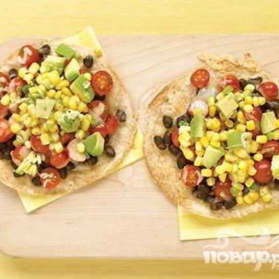 Рецепт лепешки с черной фасолью и кукурузой