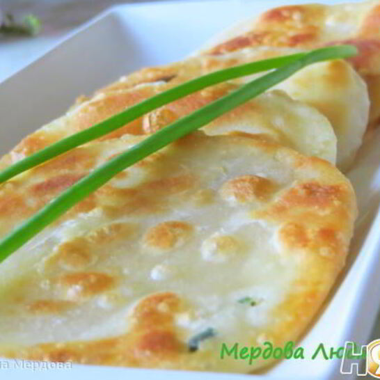 Рецепт лепешки с луком