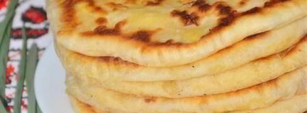 лепешки с зеленым луком и моцареллой. Шаг 8