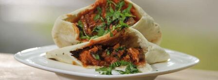 пита с индейкой и салатом. Шаг 6