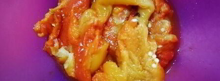 цельнозерновая лепешка с тунцом, креветками и перечным соусом. Шаг 5