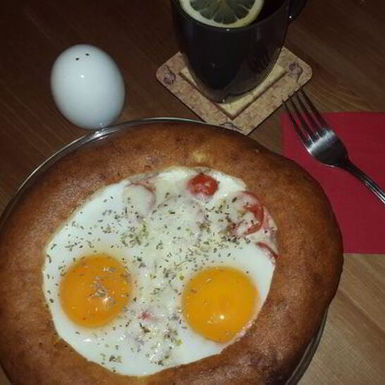 Рецепт завтрак в лепешке