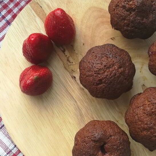 Рецепт бананово-клубничные маффины