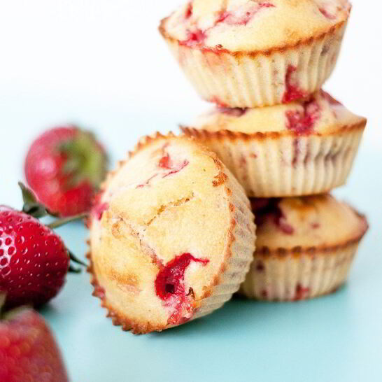 Рецепт клубничные маффины