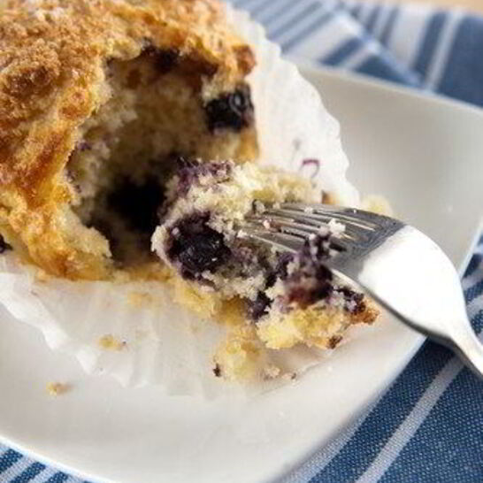 Рецепт кукурузные маффины с черникой