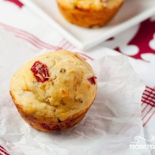 Рецепт маффины с болгарским перцем и сыром чеддер