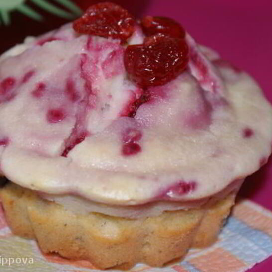 Рецепт маффины с малиновым кремом и шоколадом