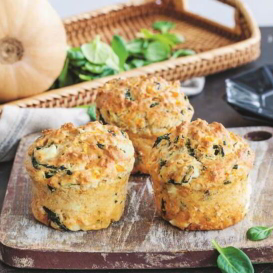 Рецепт маффины с тыквой и шпинатом