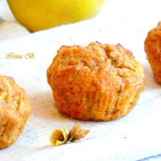 Рецепт маффины с яблоком из цельнозерновой муки