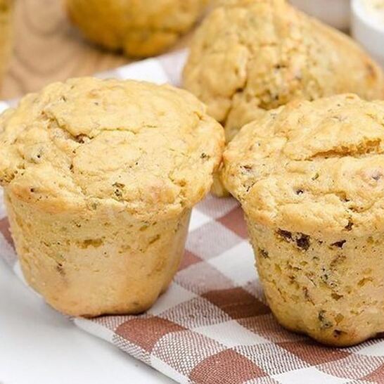 Рецепт нутовые маффины с паприкой и сушеным луком