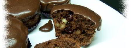 шоколадные маффины с орехами и клюквой. Шаг 8