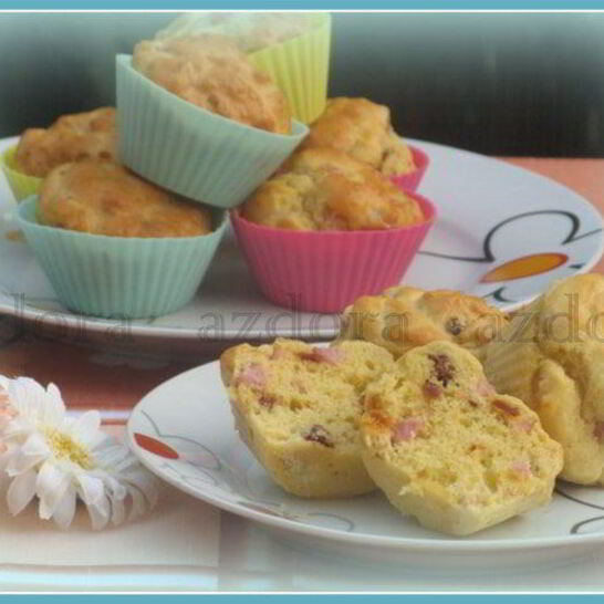Рецепт закусочные маффины с ветчиной