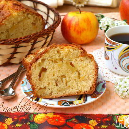 Рецепт манник на кефире с яблоками