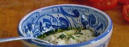 башенка из овсяных оладий, баклажана и феты. Шаг 5