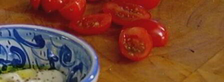 башенка из овсяных оладий, баклажана и феты. Шаг 7