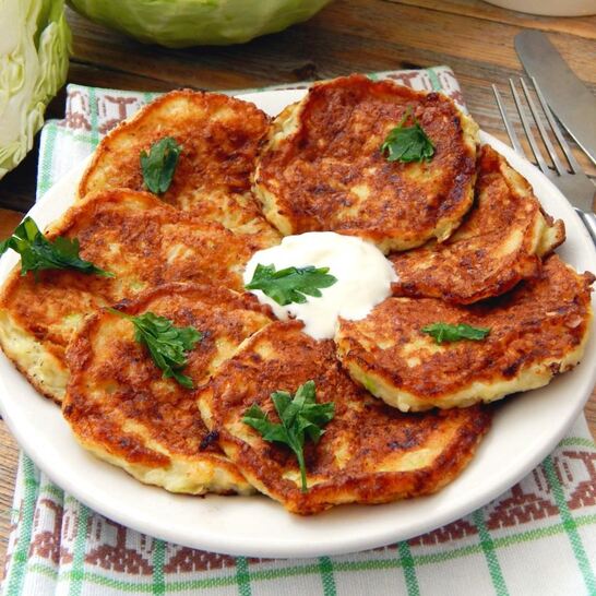 Рецепт капустные оладьи из капусты