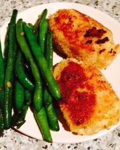 Картофельные оладьи из пюре со стручковой фасолью