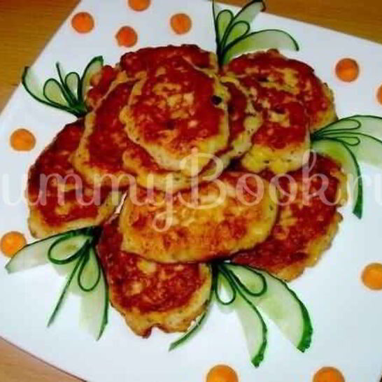 Рецепт кукурузные оладьи с курицей