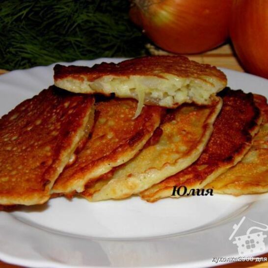 Рецепт луковые оладушки
