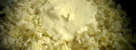 оладушки из китайской капусты с брынзой. Шаг 5