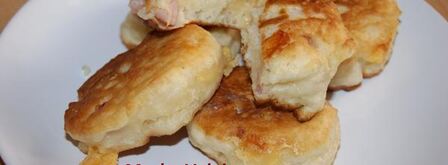 оладушки с ветчиной и сыром. Шаг 6