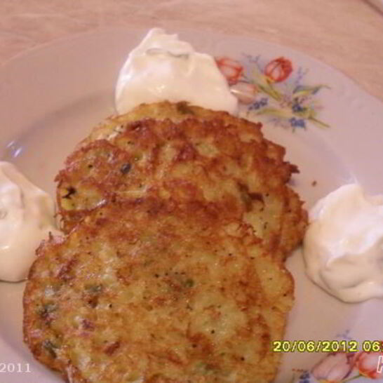 Рецепт оладьи из кабачка с творогом и брынзой