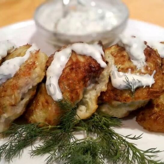 Рецепт оладьи из кабачков и фарша на воде