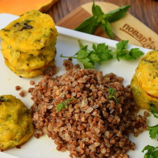 Рецепт оладьи из кабачков с тыквой в духовке