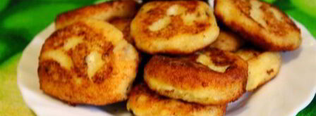 оладьи из картофельного пюре с творогом. Шаг 6