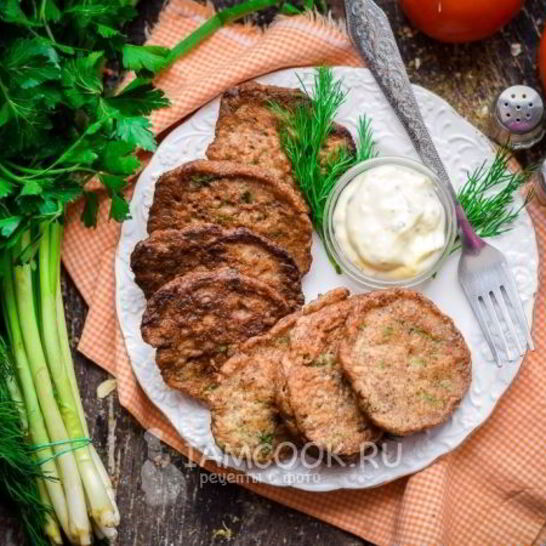 Рецепт оладьи из куриной печени с рисовой мукой