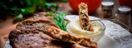 оладьи из куриной печени с рисовой мукой. Шаг 10