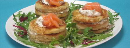 оладьи картофельные с семгой. Шаг 5