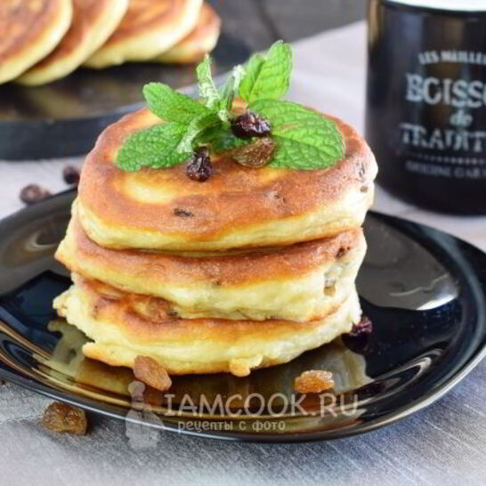 Рецепт оладьи с изюмом