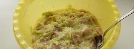 оладьи с кабачком и курицей. Шаг 2