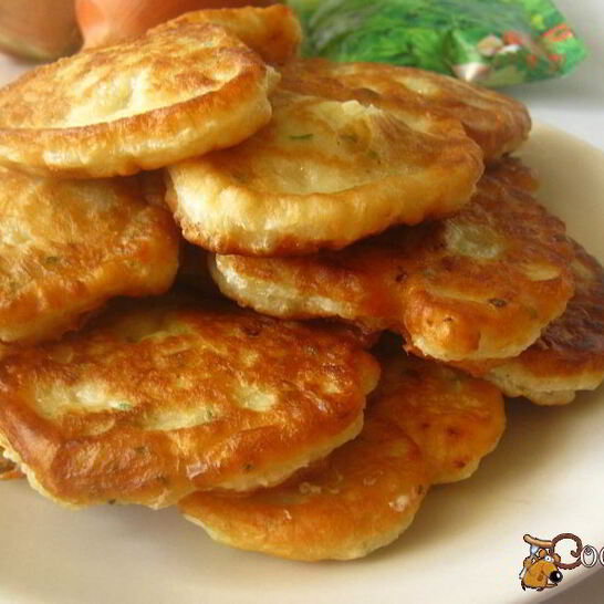 Рецепт оладьи с луком