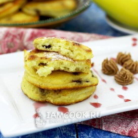 Рецепт оладьи с шоколадом