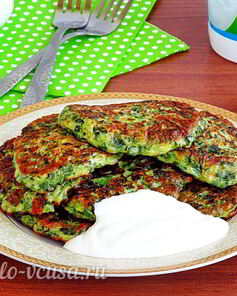 Оладьи с зеленым луком