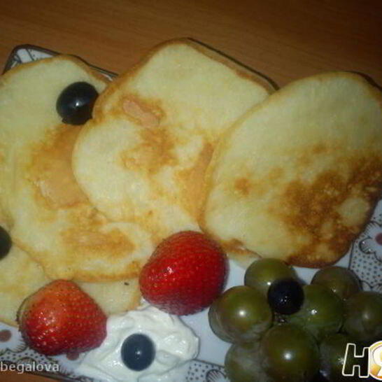 Рецепт оладьи творожно-сметанные