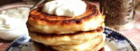 пышные оладьи на кефире с яблоками. Шаг 5