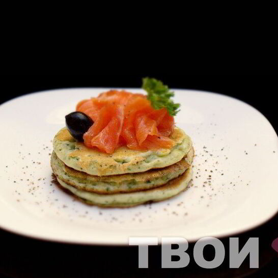 Рецепт шпинатные оладьи с семгой