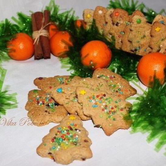 Рецепт новогоднее овсяное печенье