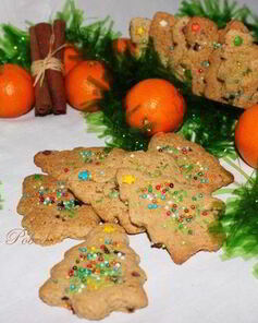 Новогоднее овсяное печенье